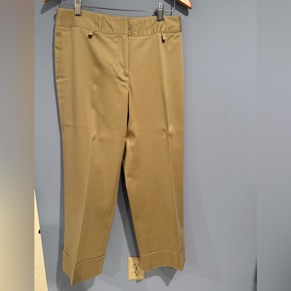 LOFT Tan Chinos Cuffed Straight-Leg